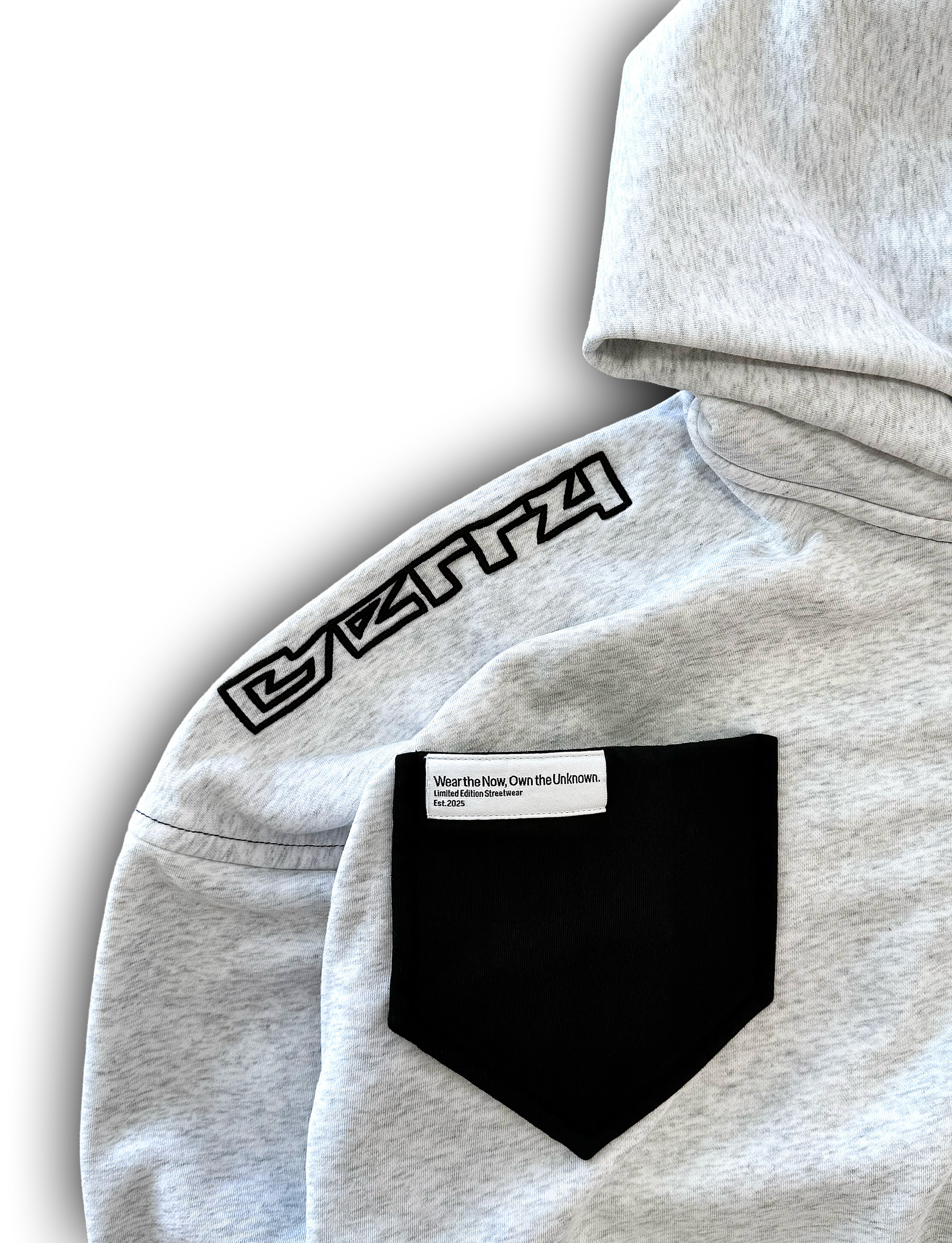 berry squared zip hoodie
