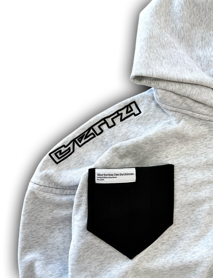 berry squared zip hoodie