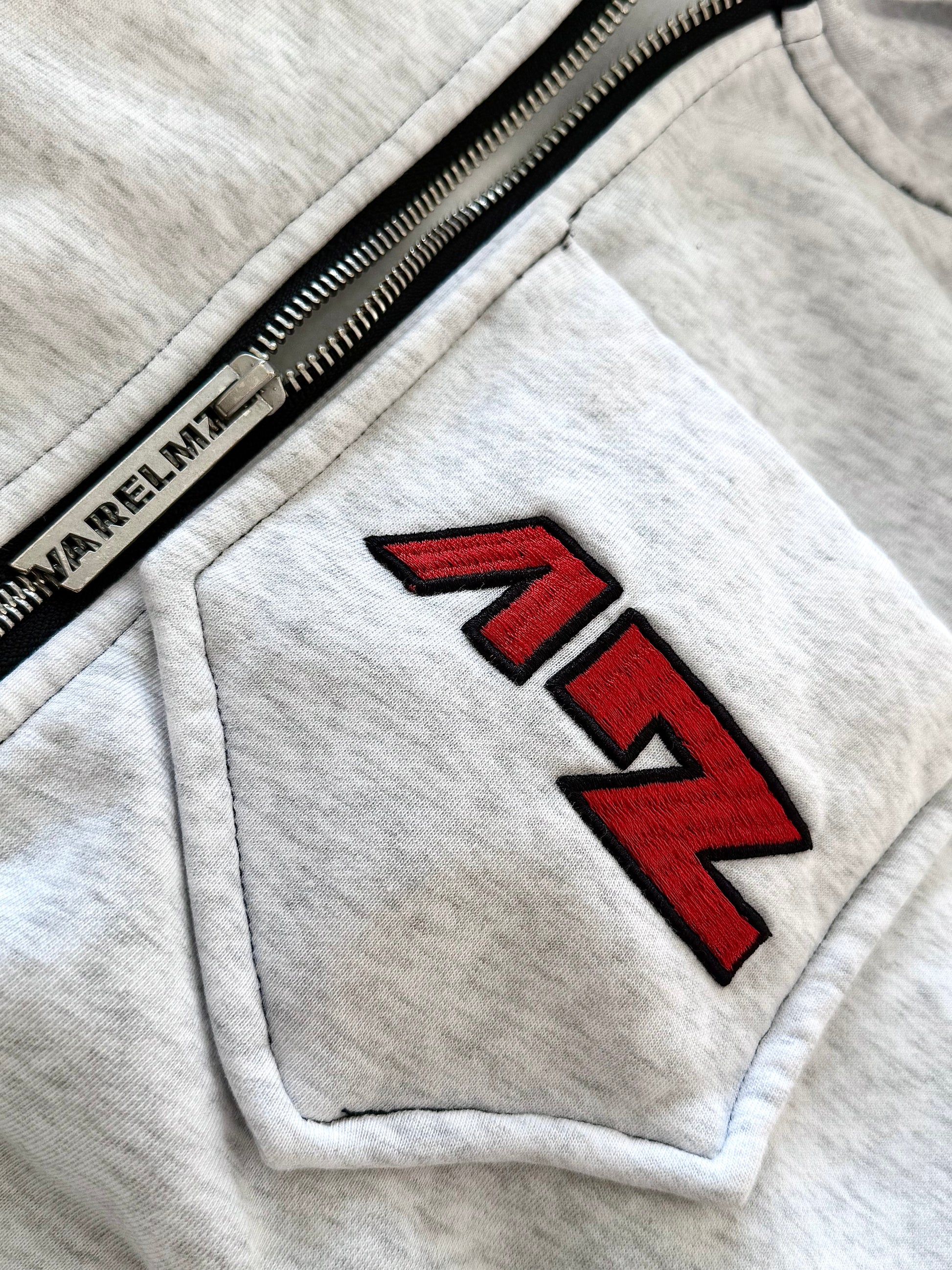berry squared zip hoodie