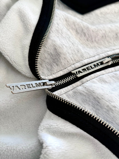 berry squared zip hoodie