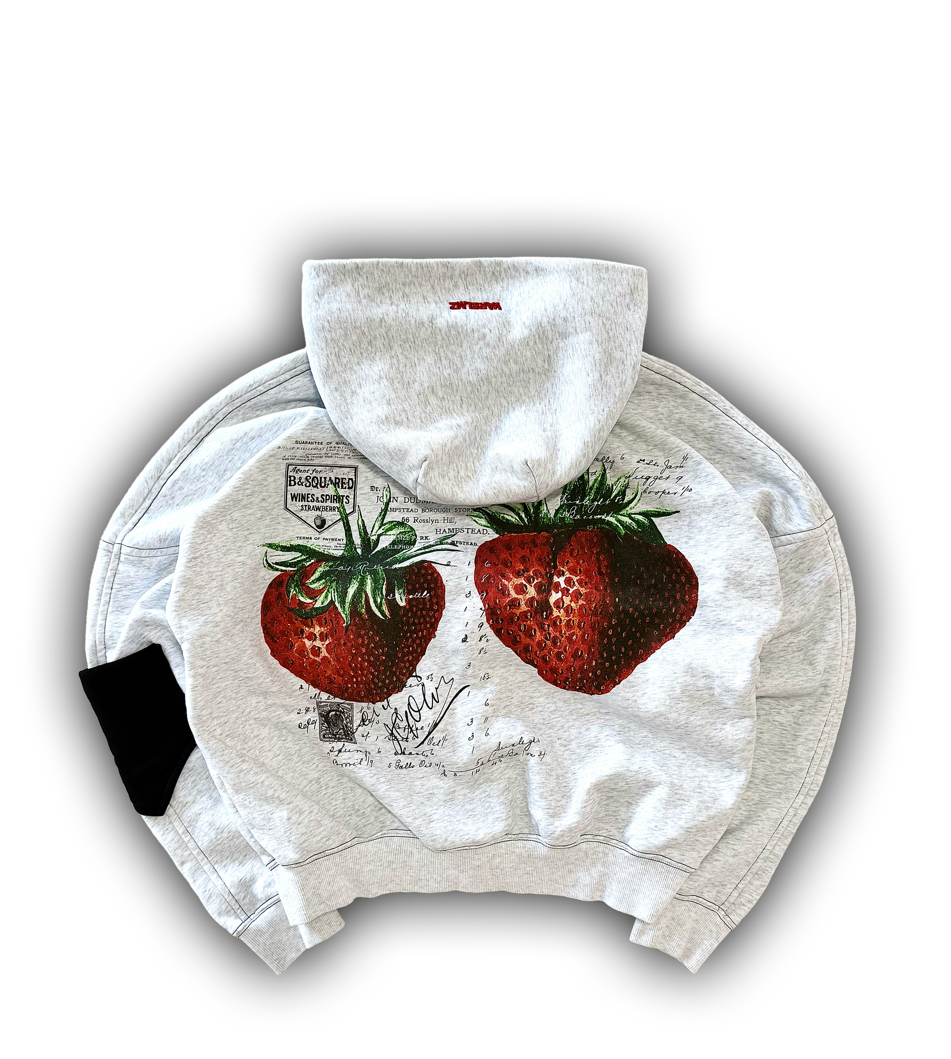 berry squared zip hoodie